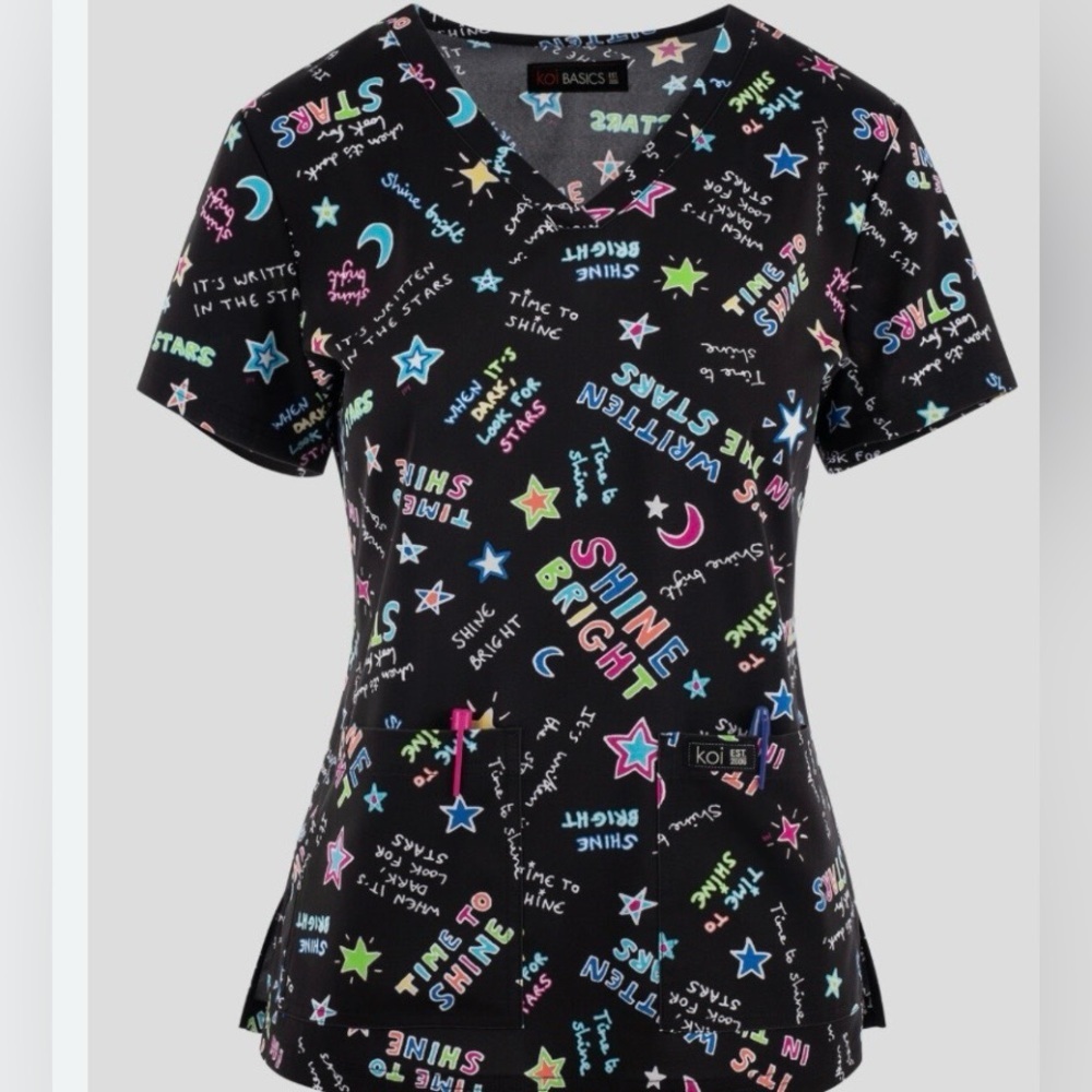 Koi Multicolor Graphic Women's Short Sleeve Tee